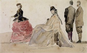 Crinolines op het strand